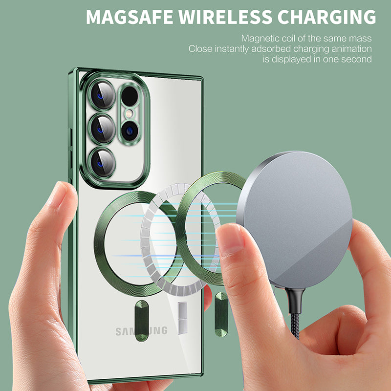 Magnetic Phone Case for Samsung Galaxy S23 Ultra Compatible with MagSafe TPU PC Drop Protection Cover Magnetic Phone Case for Samsung Galaxy S23 Ultra Compatible with MagSafe TPU PC Drop Protection Cover